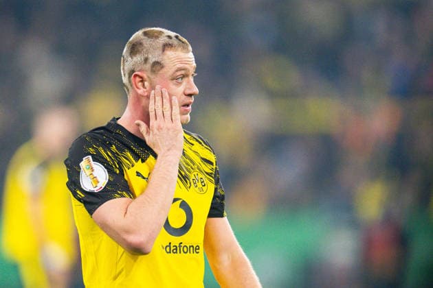 02 12 2025 Soccer, 2025 2026, DFB Cup, Round of 16, Borussia Dortmund Bayer 04 Leverkusen Daniel Svensson Dortmund DFB REGULATIONS PROHIBIT ANY USE OF PHOTOGRAPHS AS IMAGE SEQUENCES AND OR QUASI VIDEO