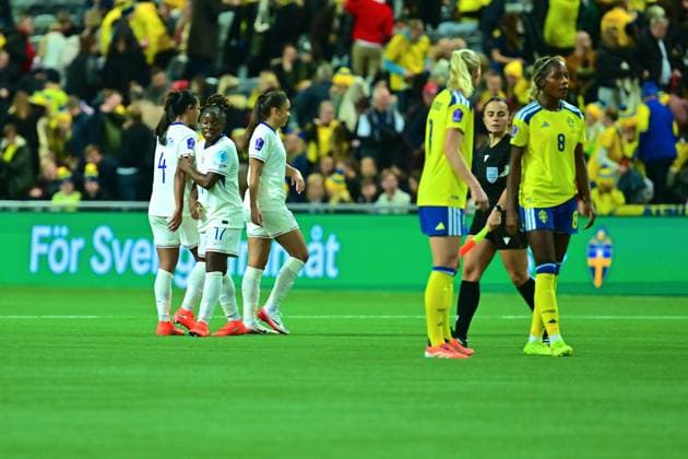 France celebrates snd Sweden looks dejected after the UEFA Nations League game on December 2nd 2025 between Sweden and France at Stockholm Arena in Stockholm, Sweden Copyright: xPeterxSonander SPPx Sportspressphoto_SPR69096