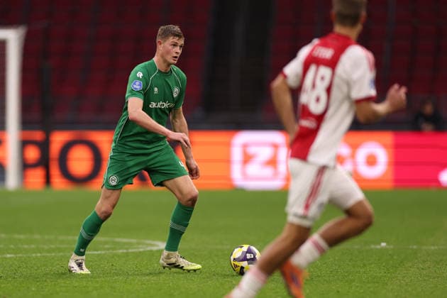 Dies Janse of FC Groningen during the match AFC Ajax Amsterdam vs FC Groningen at the Johan Cruijff ArenA for the Dutch Vriendenloterij Eredivisie season 2025 2026 in AMSTERDAM, Netherlands on 1 december 2025, photo by Peter Lous EYE4images DeFodi Images