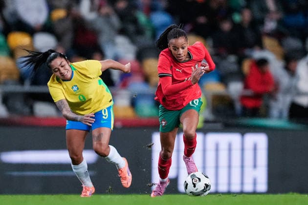 AVEIRO, PORTUGAL - DECEMBER 2: Jessica Silva of Portugal runs with the ball during a Women?s International Friendly, Länderspiel, Nationalmannschaft match between Portugal and Brazil at Estádio Municipal de Aveiro on December 2, 2025 in Aveiro, Portugal. (Photo by Pedro Loureiro Sports Press Photo) Copyright: xPedroxLoureiro SportsxPressxPhotx Sportspressphoto_SPR69128