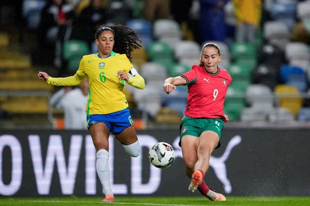 Football, Women, International match, Portugal - Brazil