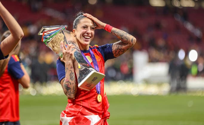 ESP, Madrid, Spain vs Germany, international match, football, UEFA, 2025 2026 season, Womens Nations League, Riyadh Air Metropolitano, final in picture Spain wins 3-0 on goals against Germany, jubilation and joy at Espana, Jenni Jennifer Hermoso Fuentes DFB DFL REGULATIONS PROHIBIT ANY USE OF PHOTOGRAPHS AS IMAGE SEQUENCES AND OR QUASI VIDEO, 02 12 2025 Copyright: HMBxMedia HendrikxHamelau