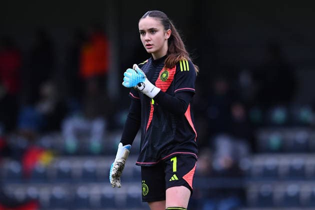 Soccer European Championship Qualification U19 Juniors Germany Spain on 02 12 2025 at the Sportschule Wedau in Duisburg Nelly Smolarczyk Germany DFB regulations prohibit any use of photographs as image sequences and or quasi video Nordrhein Westfalen Germany