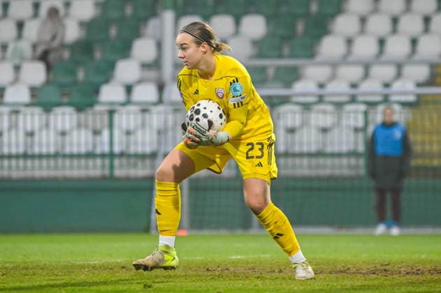 GDANSK, 02.12.2025 Pilka nozna kobiet mecz towarzyski Polska - Lotwa Women friendly football match Poland - Latvia NZ elza renate Strazdina Fot. ANNA LANGOWSKA 058sport.pl NEWSPIX.PL --- newspix.pl POLAND OUT! 