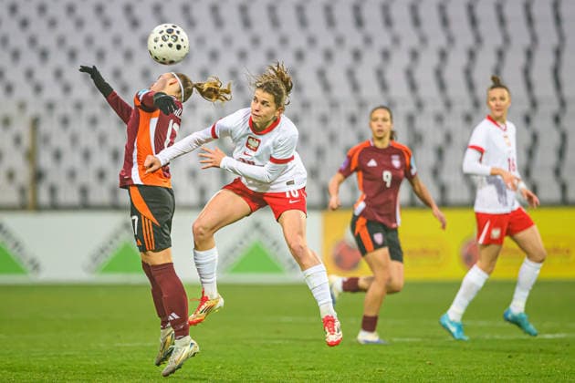 02.12.2025 GDANSK , PILKA NOZNA KOBIET ( WOMEN S FOOTBALL) MECZ TOWARZYSKI POLSKA - LOTWA ( GAME POLAND - LATVIA )¨NZ. NADIA KREZYMAN FOTO RADOSLAW JOZWIAK CYFRASPORT NEWSPIX.PL --- Newspix.pl POLAND OUT!  RA1_8307