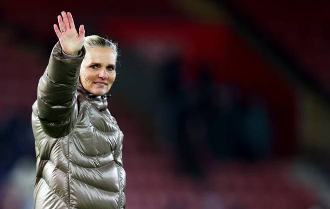 England Women Head Coach Sarina Wiegman. England Women v Ghana Women, International Friendly, Länderspiel, Nationalmannschaft Football, St Mary s Stadium, Southampton, UK - 02 Dec 2025Southampton St Mary s Stadium United Kingdom EDITORIAL USE ONLY No use with unauthorised audio, video, data, fixture lists, club league logos or live services. Online in-match use limited to 120 images, no video emulation. No use in betting, games or single club league player publications.  Copyright: xJamesxMarsh Shutterstockx 16005561bb