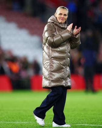 England Women Head Coach Sarina Wiegman. England Women v Ghana Women, International Friendly, Länderspiel, Nationalmannschaft Football, St Mary s Stadium, Southampton, UK - 02 Dec 2025Southampton St Mary s Stadium United Kingdom EDITORIAL USE ONLY No use with unauthorised audio, video, data, fixture lists, club league logos or live services. Online in-match use limited to 120 images, no video emulation. No use in betting, games or single club league player publications. Copyright: xJamesxMarsh Shutterstockx 16005561ca
