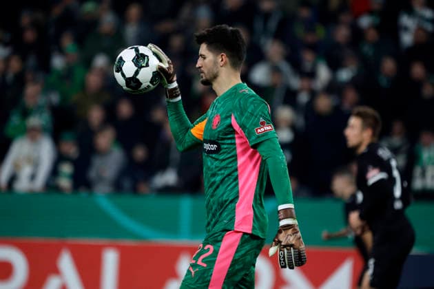 Mönchengladbach, Germany, Germany DFB Pokal Round of 16 Borussia Mönchengladbach FC St Pauli 1 2 Goalkeeper Nikola VASILJ STP Photo Norbert Schmidt, Duesseldorf