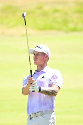 AUSTRALIAN OPEN GOLF PRO AM, Cam John of Australia plays a shot during the Pro-Am round ahead of the Australian Open at the Royal Melbourne Golf Club in Melbourne, Wednesday, December 3, 2025. ( NO ARCHIVING MELBOURNE VICTORIA AUSTRALIA Royal Melbourne Golf Club  Copyright: xJAMESxROSSx 20251203159262217692