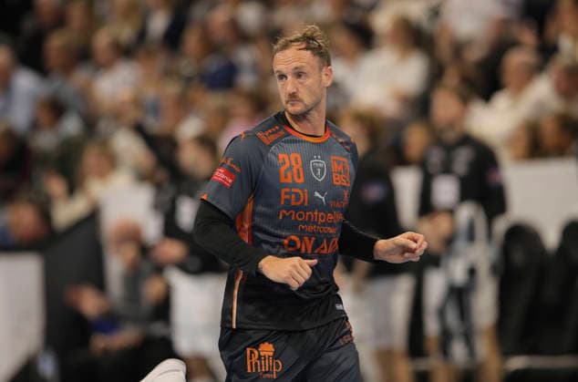 photo skeptical look on Valentin PORTE Montpellier Handball Men on Tue 02 12 2025 Euroleague Mens EHF EURO LEAGUE , Tue 02 12 25 THW Kiel Montpellier HB