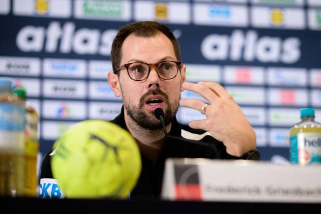 Handball, Womens World Championship, Main Round Group 2 Germany Press Conference Co Coach Frederick Griesbach Germany Dortmund North Rhine-Westphalia Germany