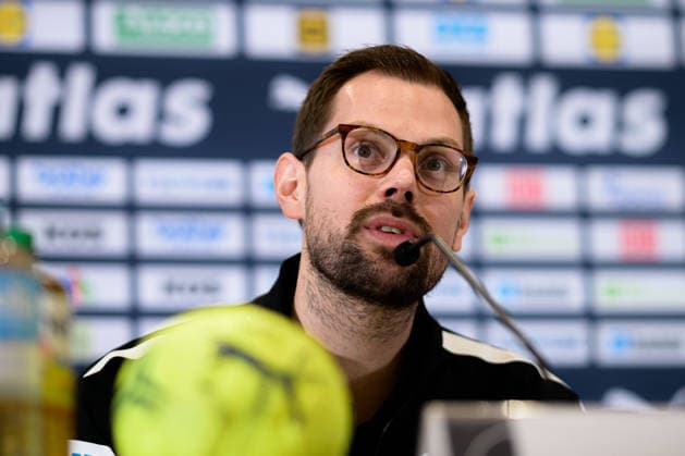 Handball, Womens World Championship, Main Round Group 2 Germany Press Conference Co Coach Frederick Griesbach Germany Dortmund North Rhine-Westphalia Germany
