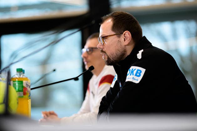Handball, Womens World Championship, Main Round Group 2 Germany Press Conference Co Coach Frederick Griesbach Germany Dortmund North Rhine-Westphalia Germany
