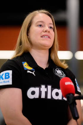 Handball, Womens World Championship, Main Round Group 2 Germany Press Conference Lisa Antl Germany Dortmund North Rhine-Westphalia Germany