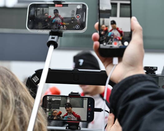 03 12 2025, xophax, Soccer 1 Bundesliga Season 2025 2026 1 FC Köln ,Training Mixzone , Said El Mala , Journalists , Mobile Videos Cologne