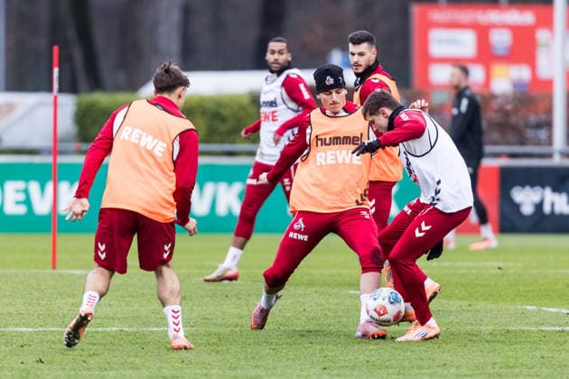 1 Soccer Bundesliga training 1 FC Köln 03 12 2025 duel Said El Mala 1 FC Köln, 13 , Alessio Castro Montes 1 FC Köln, 17 1 Soccer Bundesliga training 1 FC Köln Geissbockheim, 03 12 2025 Copyright: xBEAUTIFULxSPORTS Wunderlx