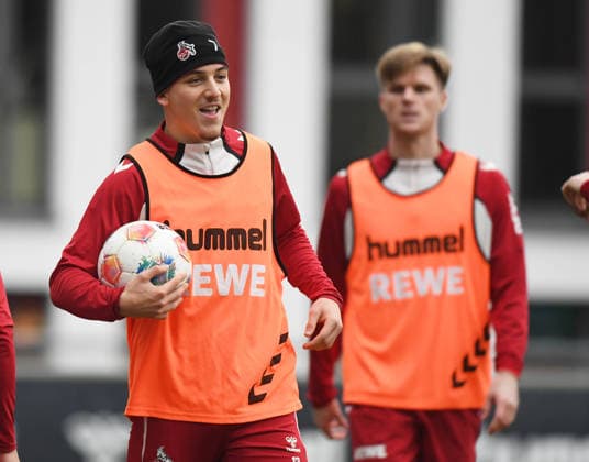 03 12 2025, xophax, Soccer 1 Bundesliga Season 2025 2026 1 FC Köln ,Training Said El Mala 1 FC Köln , left and Marius Bülter 1 FC Köln Köln