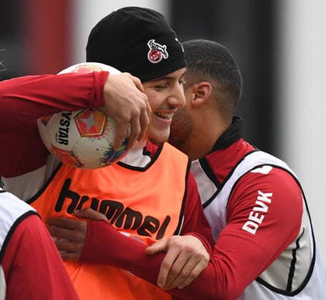 03 12 2025, xophax, Soccer 1 Bundesliga Season 2025 2026 1 FC Köln ,Training Said El Mala 1 FC Köln , left and Linton Maina 1 FC Köln , right Köln