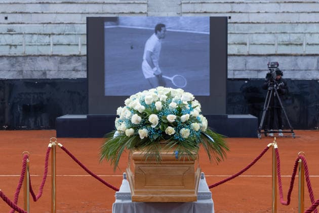 Nicola Pietrangeli s funeral chapel inside the tennis stadium named after him at the Foro Italico in Rome.  Copyright: xMatteoxNardonex xipa-agency.netx xMatteoxNardonex IPA_Agency_IPA68674218
