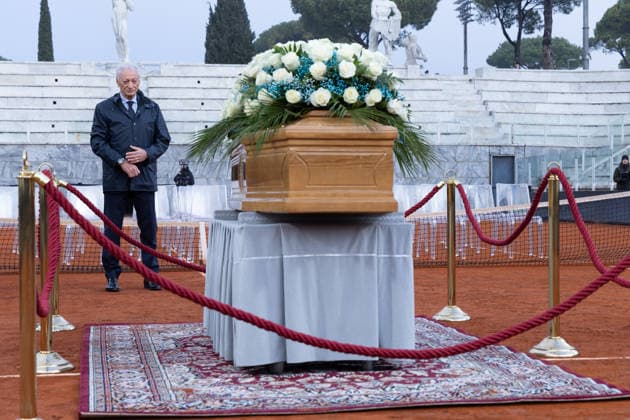 Nicola Pietrangeli s funeral chapel inside the tennis stadium named after him at the Foro Italico in Rome.  Copyright: xMatteoxNardonex xipa-agency.netx xMatteoxNardonex IPA_Agency_IPA68674344
