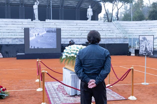 Nicola Pietrangeli s funeral chapel inside the tennis stadium named after him at the Foro Italico in Rome.  Copyright: xMatteoxNardonex xipa-agency.netx xMatteoxNardonex IPA_Agency_IPA68674385