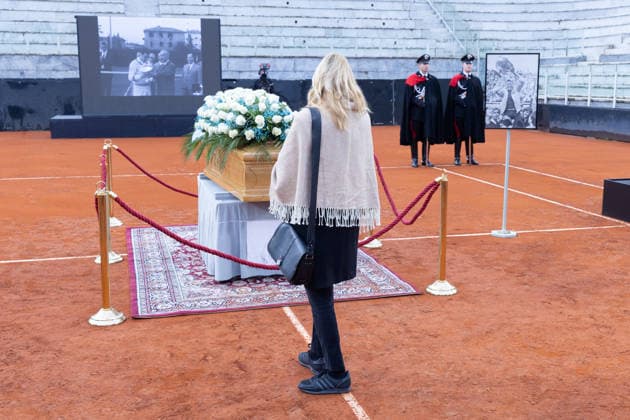 Nicola Pietrangeli s funeral chapel inside the tennis stadium named after him at the Foro Italico in Rome.  Copyright: xMatteoxNardonex xipa-agency.netx xMatteoxNardonex IPA_Agency_IPA68674394