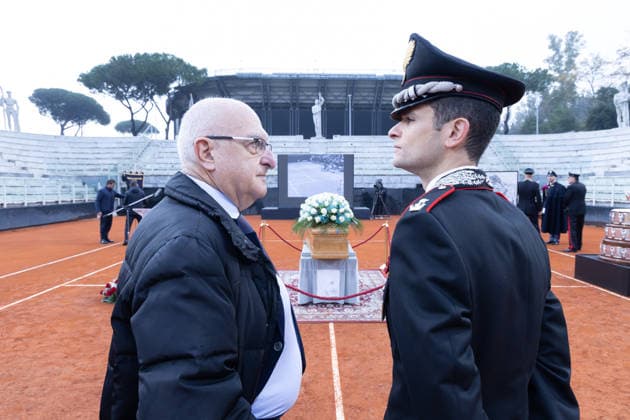Nicola Pietrangeli s funeral chapel inside the tennis stadium named after him at the Foro Italico in Rome.  Copyright: xMatteoxNardonex xipa-agency.netx xMatteoxNardonex IPA_Agency_IPA68674408