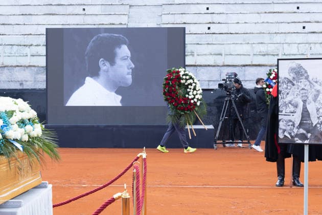 Nicola Pietrangeli s funeral chapel inside the tennis stadium named after him at the Foro Italico in Rome.  Copyright: xMatteoxNardonex xipa-agency.netx xMatteoxNardonex IPA_Agency_IPA68674420