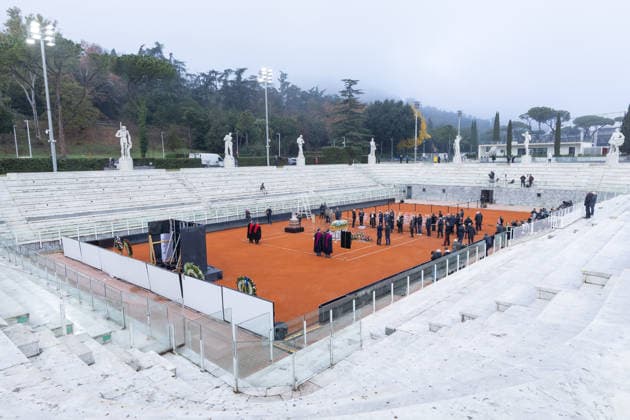 Nicola Pietrangeli s funeral chapel inside the tennis stadium named after him at the Foro Italico in Rome.  Copyright: xMatteoxNardonex xipa-agency.netx xMatteoxNardonex IPA_Agency_IPA68674443