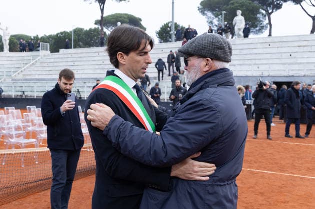 Alessandro Onorato and Filippo Pietrangeli during the funeral chapel of Nicola Pietrangeli in Rome  Copyright: xMatteoxNardonex xipa-agency.netx xMatteoxNardonex IPA_Agency_IPA68674593