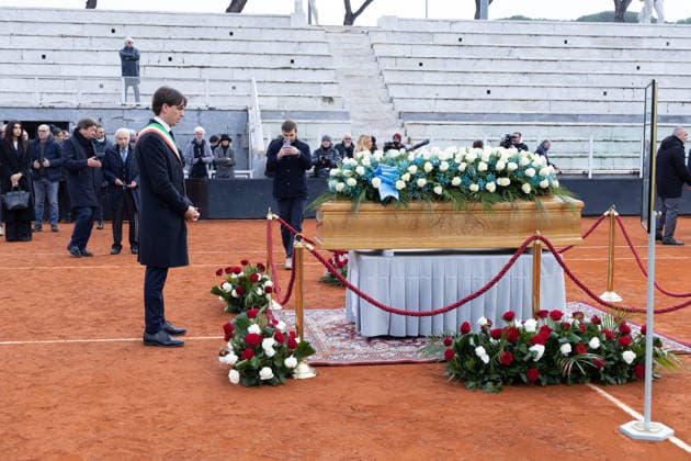 Alessandro Onorato during Nicola Pietrangeli s funeral chapel in Rome  Copyright: xMatteoxNardonex xipa-agency.netx xMatteoxNardonex IPA_Agency_IPA68674675
