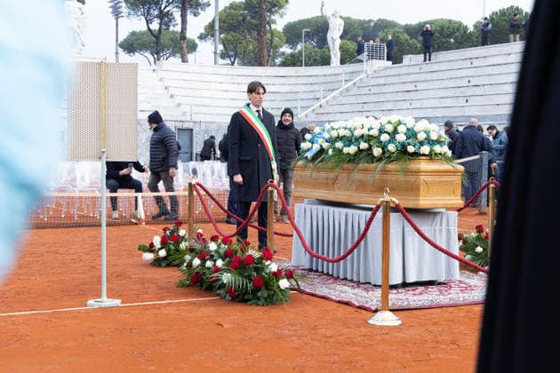 Alessandro Onorato during Nicola Pietrangeli s funeral chapel in Rome  Copyright: xMatteoxNardonex xipa-agency.netx xMatteoxNardonex IPA_Agency_IPA68674706