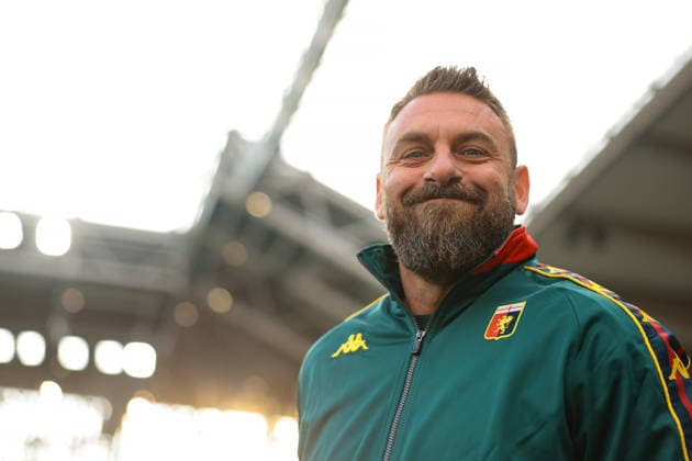 Bergamo, Italy, 3rd December 2025. Daniele De Rossi Head coach of Genoa CFC reacts as he looks on prior to the Atalanta vs Genoa Coppa Italia match at New Balance Arena, Bergamo. Picture credit should read: Jonathan Moscrop Sportimage EDITORIAL USE ONLY. No use with unauthorised audio, video, data, fixture lists, club league logos or live services. Online in-match use limited to 120 images, no video emulation. No use in betting, games or single club league player publications. SPI_010_JM_ATALANTA_GENOA_CI SPI-4320-0010
