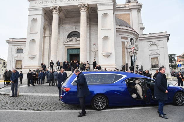 ROME, Funeral of Nicola Pietrangeli. Pictured: the arrival of the coffin.  Copyright: xD ANGELO LANDIx xipa-agency.netx xDxAngelo Landix IPA_Agency_IPA68685753