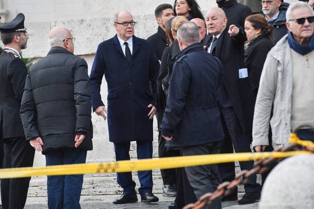 ROME, Funeral of Nicola Pietrangeli in the Parish Church of the Gran Madre di Dio in Ponte Milvio. In the photo: PRINCE ALBERT OF MONACO  Copyright: xVincenzoxLandix xipa-agency.netx xDxAngelo Landix IPA_Agency_IPA68687982