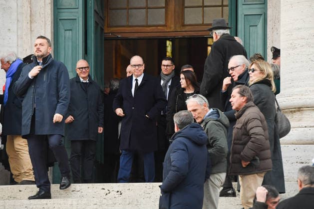 ROME, Funeral of Nicola Pietrangeli in the Parish Church of the Gran Madre di Dio in Ponte Milvio. In the photo: PRINCE ALBERT OF MONACO  Copyright: xVincenzoxLandix xipa-agency.netx xDxAngelo Landix IPA_Agency_IPA68687995