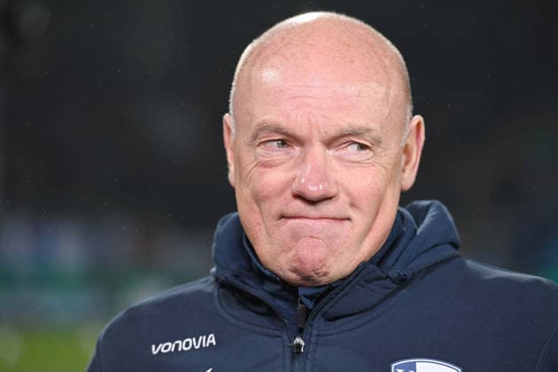 Coach Uwe ROESLER Rösler, BO Football, DFB Pokal, Round of 16, VfL Bochum BO VfB Stuttgart S am 03 12 2025, Vonovia Ruhrstadion Bochum Germany DFL regulations prohibit any use of photographs as image sequences and or quasi video Â