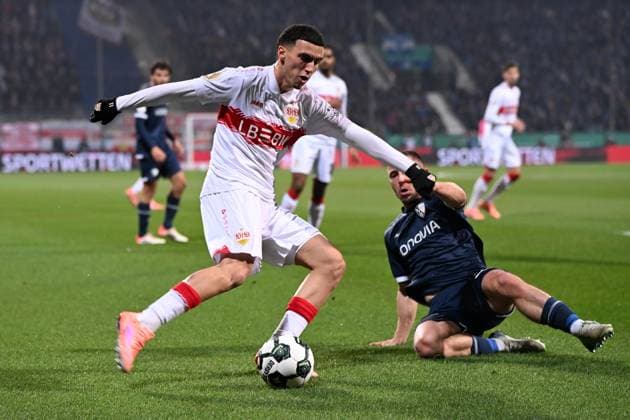 Bilal El Khannouss VfB Stuttgart and Maximilian Wittek VfL Bochum in a duel during the DFB Pokal match between VfL Bochum v VfB Stuttgart, Vovovia Ruhrstadion on December 03, 2025 in Bochum, Germany, Germany Photo by Ralf Treese DeFodi Images Bilal El Khannouss VfB Stuttgart and Maximilian Wittek VfL Bochum battle for the ball during the DFB Pokal match between VfL Bochum v VfB Stuttgart at Vonovia Ruhrstadion on December 3, 2025 in Bochum, Germany Photo by Ralf Treese DeFodi Images Photo by Ralf Treese DeFodi Images