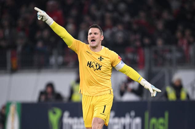 Football DFB Cup round of 16 2025 2026 03 12 2025 SC Freiburg SV Darmstadt 98 Goalkeeper Marcel Schuhen SV Darmstadt 98