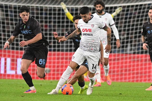 Alessandro Deiola of Cagliari Calcio in action during the Coppa Italia Freccia Rossa match between SSC Napoli vs Cagliari Calcio at Diego Armando Maradona Stadium  Copyright: xAgostinoxGemito IPAxSportx xipa-agency.netx xx IPA_68693552 IPA_Agency_IPA68693552