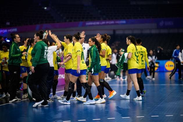 DORTMUND, GERMANY - 3 DECEMBER, 2025: - Women s Handball World Championship, WM, Weltmeisterschaft 2025 Brazil vs South Korea at Westfallenhalle.  Copyright: xVitaliixKliuievx