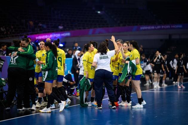 DORTMUND, GERMANY - 3 DECEMBER, 2025: - Women s Handball World Championship, WM, Weltmeisterschaft 2025 Brazil vs South Korea at Westfallenhalle.  Copyright: xVitaliixKliuievx