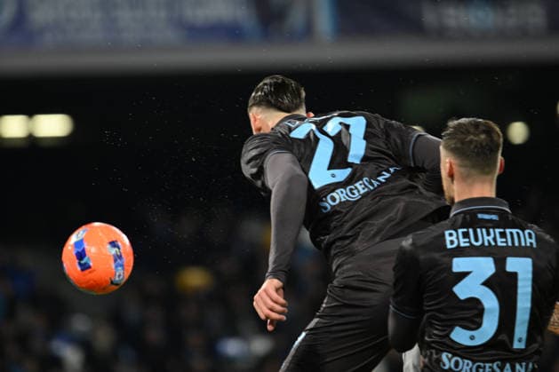 Lorenzo Lucca of SSC Napoli scoring a goal of 1-0 during the Serie A Enelive betwee US Lecce vs SSC Napoli at Via Del Mare Stadium  Copyright: xDaniloxGemito IPAxSportx xipa-agency.netx xx IPA_68693950 IPA_Agency_IPA68693950