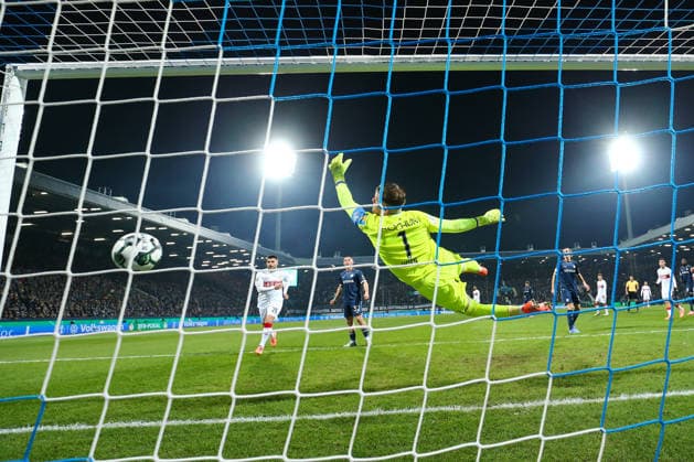 Bochum, Vonovia Ruhrstadion, 03 12 25, GER, Men, DFB Pokal, Round of 16, Season 2025 2026, VfL 1848 Bochum VfB Stuttgart, Own goal by Philipp Strompf VfL Bochum to 0 1 DFB DFL REGULATIONS PROHIBIT ANY USE OF PHOTOGRAPHS AS IMAGE SEQUENCES AND OR QUASI VIDEO Copyright: JoachimxBywaletz xJB-Sportfoto