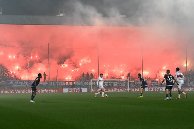 Fans Bochum supporters use pyrotechnics during the DFB Pokal match between VfL Bochum v VfB Stuttgart, Vovovia Ruhrstadion on December 03, 2025 in Bochum, Germany Photo by Ralf Treese DeFodi Images Fans Bochum supporters use pyrotechnics during the DFB Pokal match between VfL Bochum v VfB Stuttgart at Vonovia Ruhrstadion on December 3, 2025 in Bochum, Germany Photo by Ralf Treese DeFodi Images Photo by Ralf Treese DeFodi Images