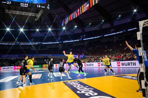 DORTMUND, GERMANY - 3 DECEMBER, 2025: - Women s Handball World Championship, WM, Weltmeisterschaft 2025 Brazil vs South Korea at Westfallenhalle.  Copyright: xVitaliixKliuievx