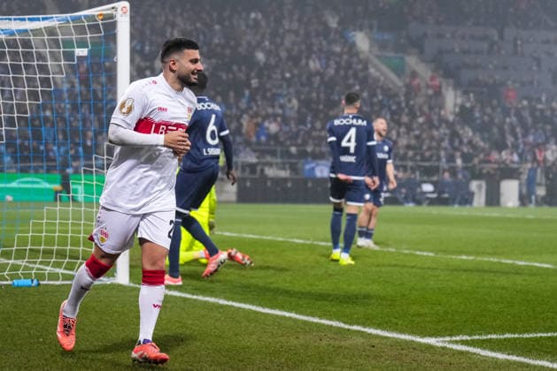 BOCHUM, GERMANY - DECEMBER 3: Deniz Undav of VfB Stuttgart celebrates after scoring his team s second goal during the DFB Cup round of 16 match between VfL Bochum and VfB Stuttgart at Vonovia Ruhrstadion on December 3, 2025 in Bochum, Germany. (Photo by Rene Nijhuis) SPO  Copyright: xRenexNijhuis