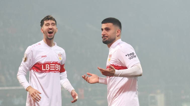 Bochum , DfB Pokal soccer VfL Bochum vs VfB Stuttgart, f l Atakan Karazor and scorer Deniz Undav VfB celebrate the goal to 0 2 According to the regulations of the DFL German Football League, it is prohibited to use or have used photographs taken in the stadium and or of the game in the form of sequential images and or video-like photo series