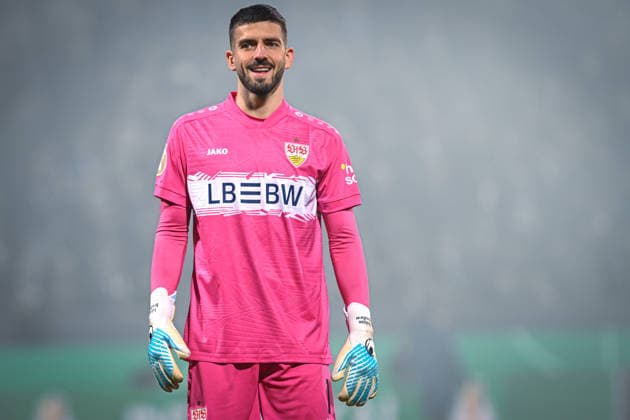 Germany, Football, DFB Cup, 2025 2026, VfL Bochum vs VfB Stuttgart, 03 12 2025, Vonovia Ruhrstadion, Bochum, Germany, Fabian Bredlow VfB Stuttgart, 1 Copyright: xMarkusxVerwimpx