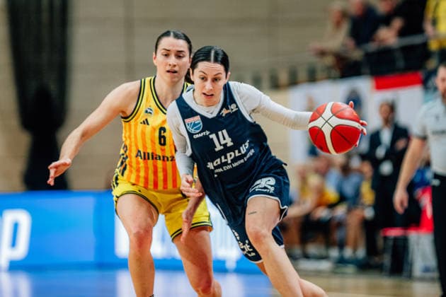 BB 1BL Women Syntainics MBC Lions Alba Berlin Katelyn Shumate GISA Lions MBC during the 2025 2026 season in the DBBL Toyota Bundesliga Syntainics MBC Lions and Alba Berlin at the SWH Arena on December 3, 2025 in Halle Saale, Sachsen Anhalt, Germany